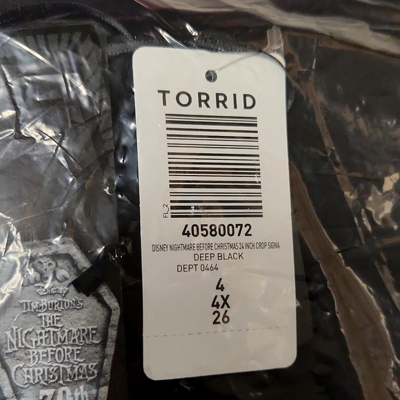 ❤️NWT VINTAGE TORRID LEGGING NIGHTMARE BEFORE CHRISTMAS OOGIE BOOGIE HALLOWEEN - Picture 12 of 15
